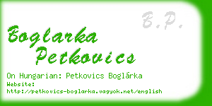 boglarka petkovics business card